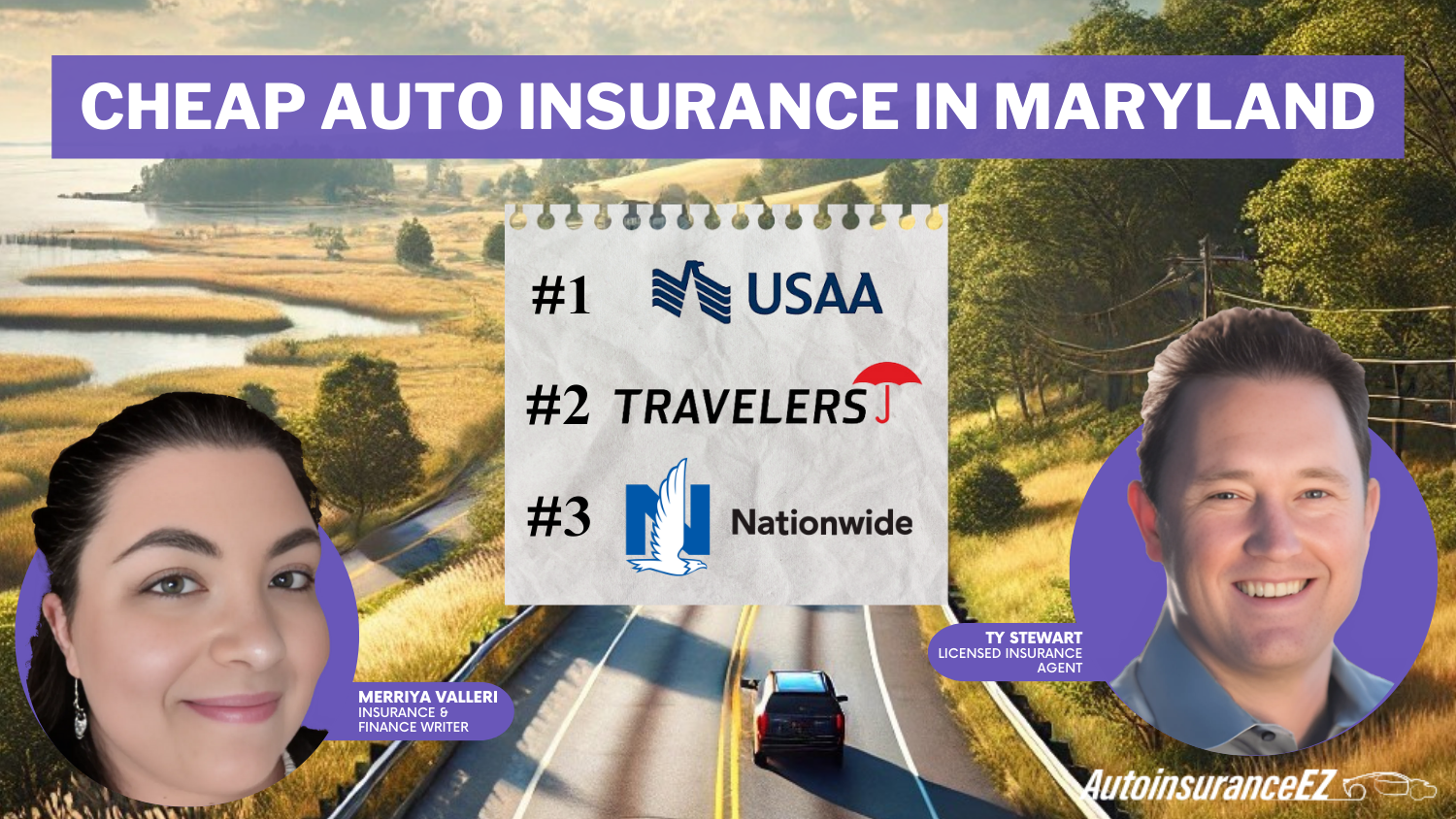Cheap Auto Insurance in Maryland: USAA, Travelers, and Nationwide