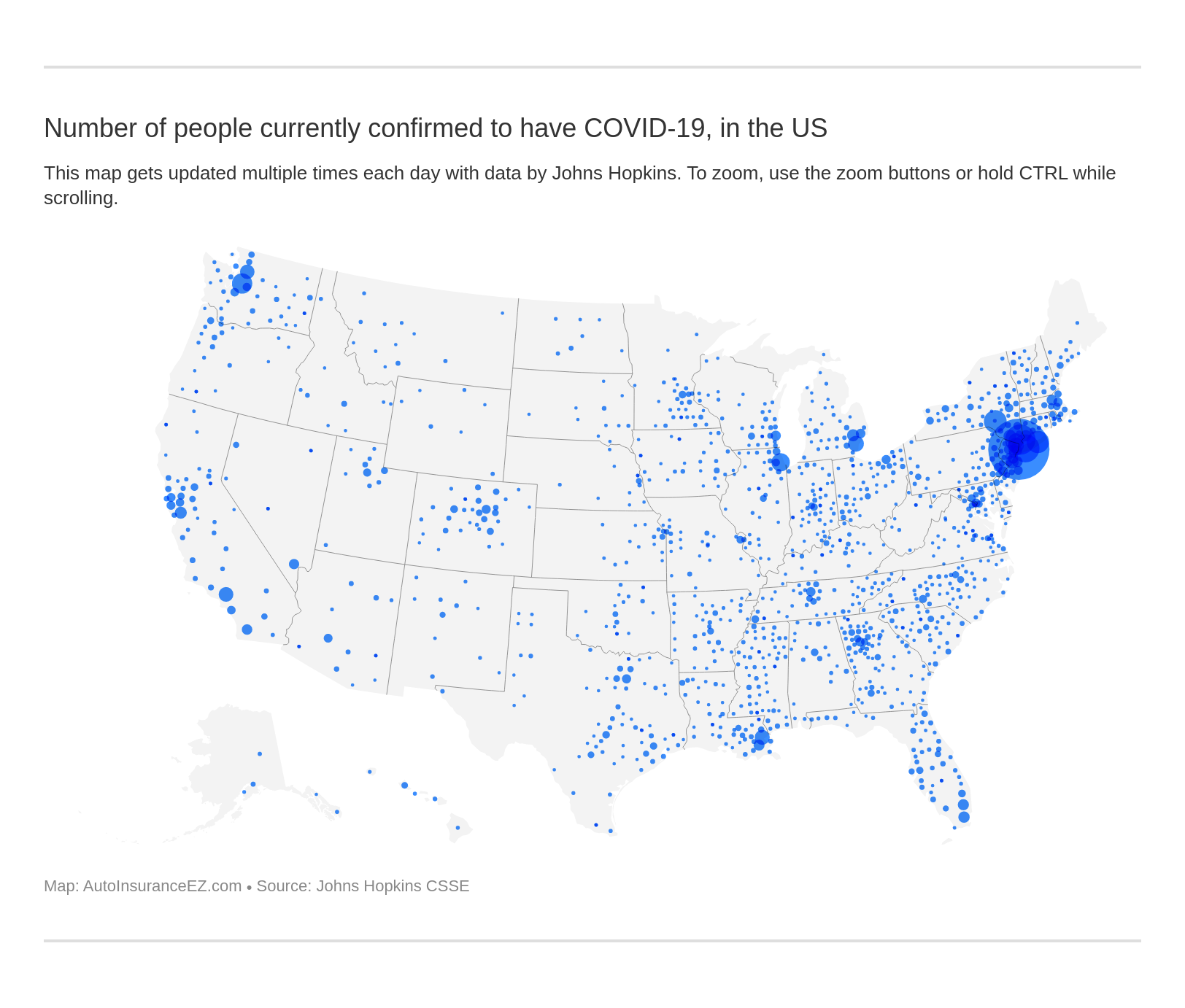 Number of people currently confirmed to have COVID-19, in the US Number of people currently confirmed to have COVID-19, in the US